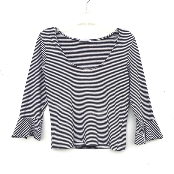 Zara Tops - Zara Bell Sleeve Striped Top